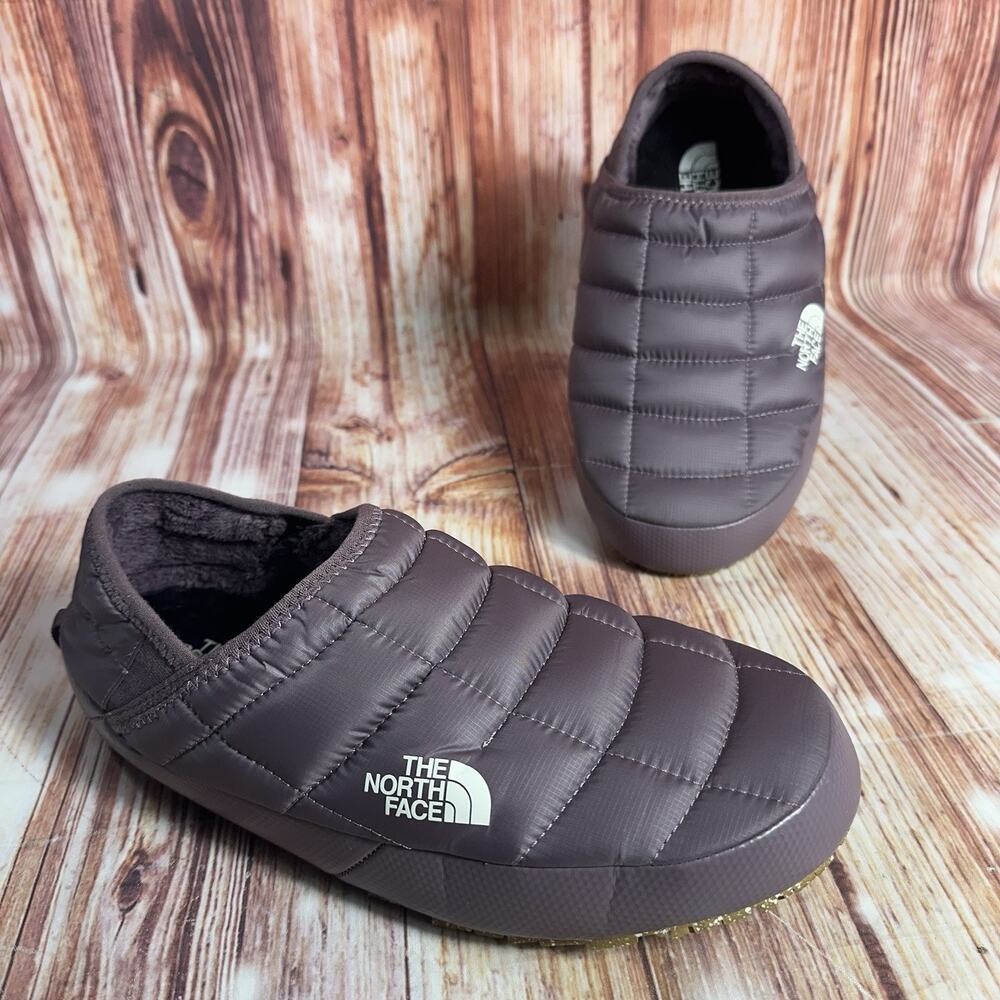 North Face Thermoball Traction Mule Sz 10 Mauve Lined House Slipper Shoes Flats